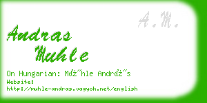 andras muhle business card